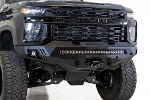 Chevrolet Silverado 2500 Bumper - Front - Addictive Desert Designs - Stealth Fighter - Hammer Black with Satin Black Panels - `20-`27 Chevrolet Silverado 2500 Bumper - Front - Addictive Desert Designs - Stealth Fighter - Hammer Black with Satin Black Panels - `20-`27